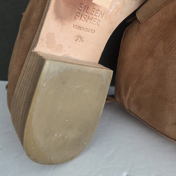 Eileen Fisher Brown  Suede Women's Ankle Boots Sz.7.5 - Picture 6 of 8